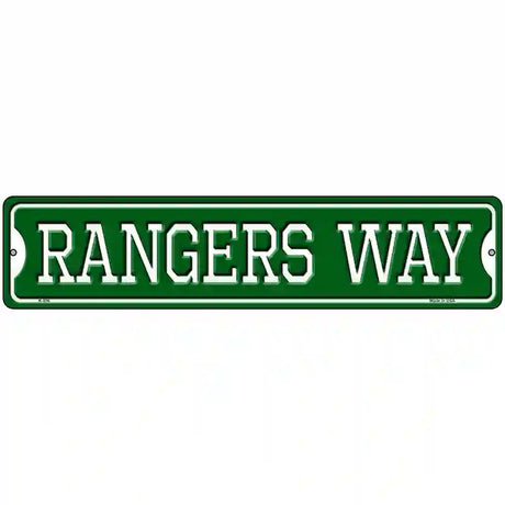 Rangers Way Novelty Metal Street Sign 18" x 4" (K)