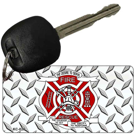 Fire Rescue Diamond Novelty Aluminum Key Chain KC-020