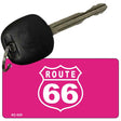 Route 66 Pink Metal Novelty Aluminum Key Chain KC-025