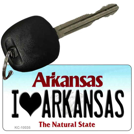 I Love Arkansas State License Plate Tag Key Chain KC-10035