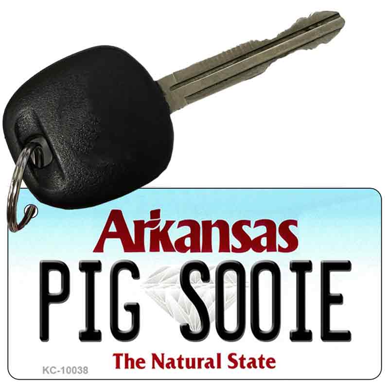 Pig Soonie Arkansas State License Plate Tag Key Chain KC-10038