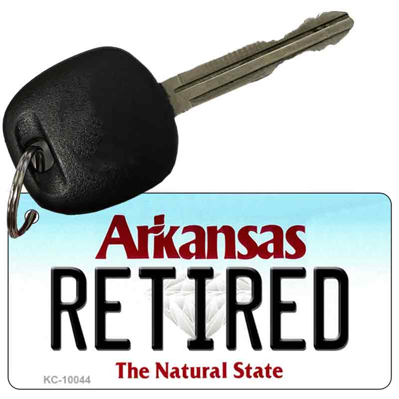 Retired Arkansas State License Plate Tag Key Chain KC-10044