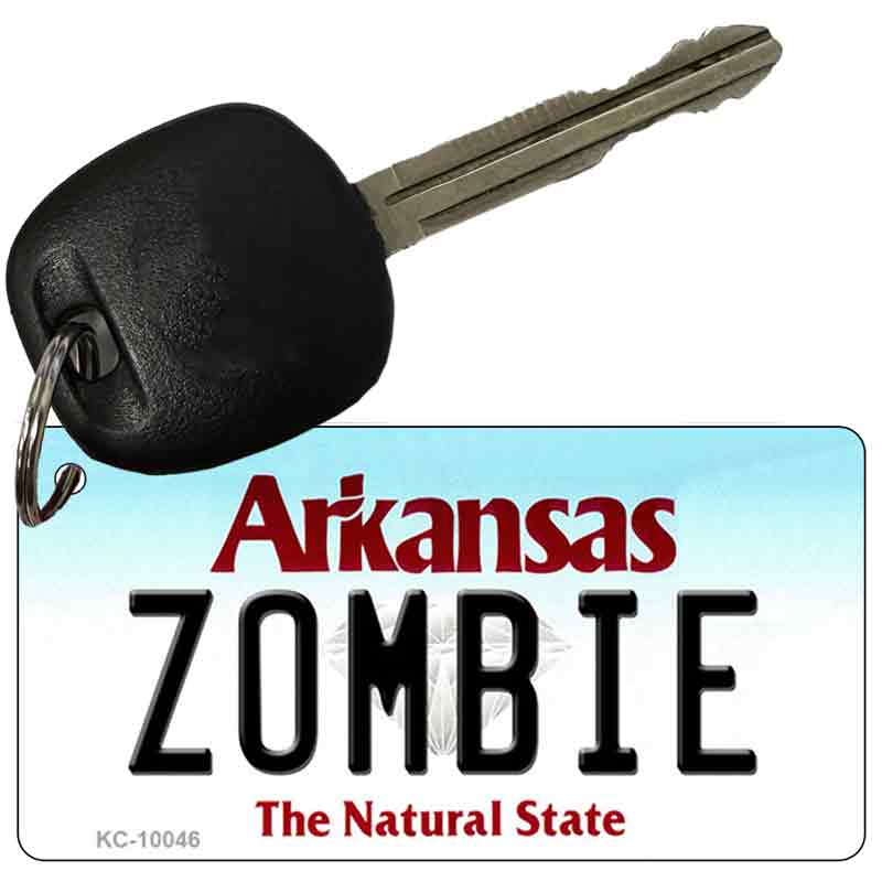 Zombie Arkansas State License Plate Tag Key Chain KC-10046