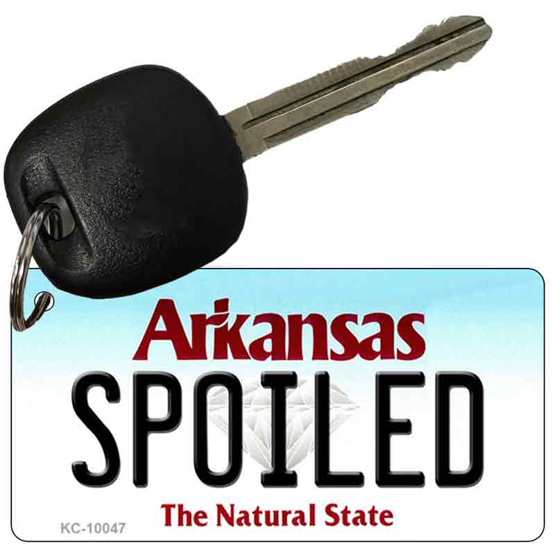 Spoiled Arkansas State License Plate Tag Key Chain KC-10047