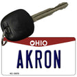 Akron Ohio State License Plate Tag Key Chain KC-10070