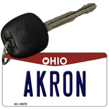 Akron Ohio State License Plate Tag Key Chain KC-10070