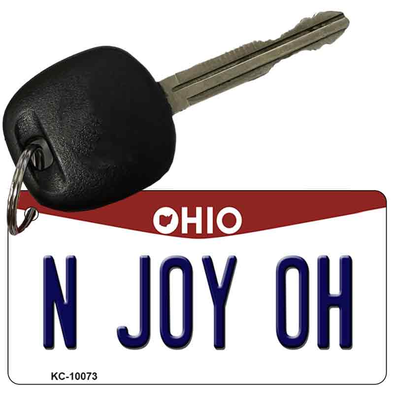 N Joy OH Ohio State License Plate Tag Key Chain KC-10073