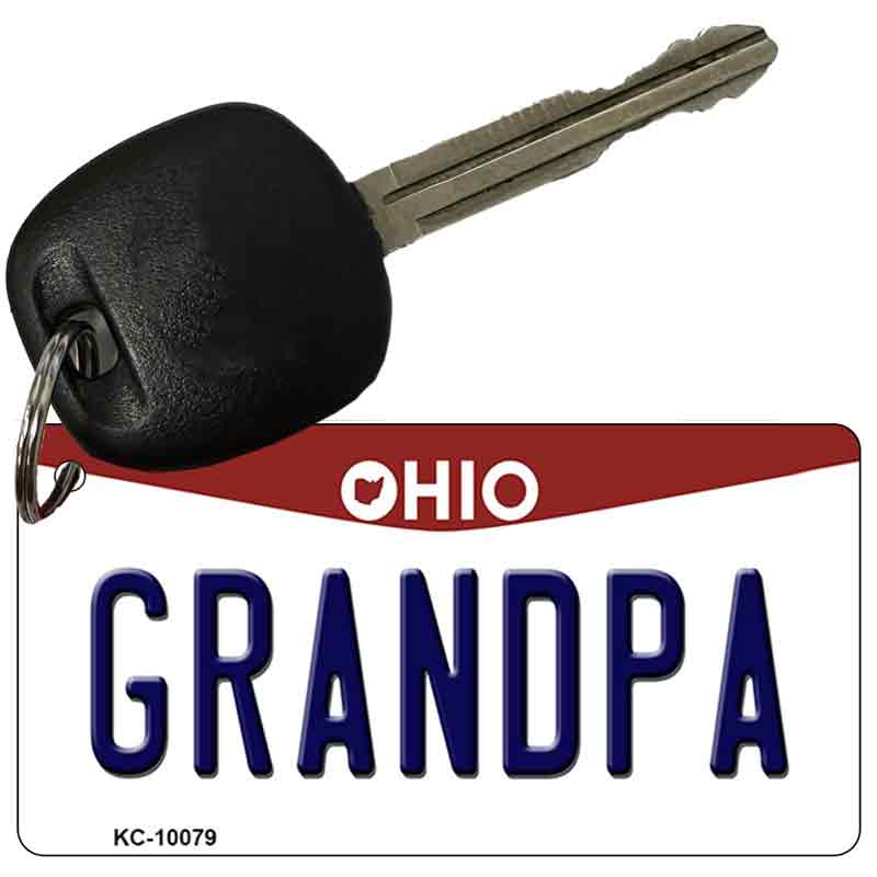 Grandpa Ohio State License Plate Tag Key Chain KC-10079