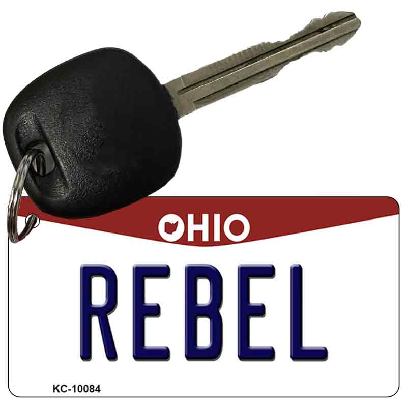 Rebel Ohio State License Plate Tag Key Chain KC-10084