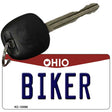 Biker Ohio State License Plate Tag Key Chain KC-10096