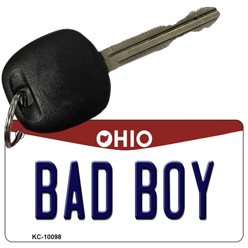 Bad Boy Ohio State License Plate Tag Key Chain KC-10098