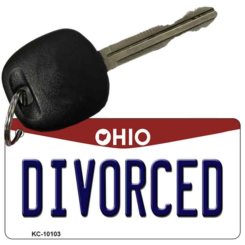 Divorced Ohio State License Plate Tag Key Chain KC-10103