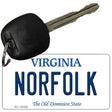 Norfolk Virginia State License Plate Tag Novelty Key Chain KC-10106