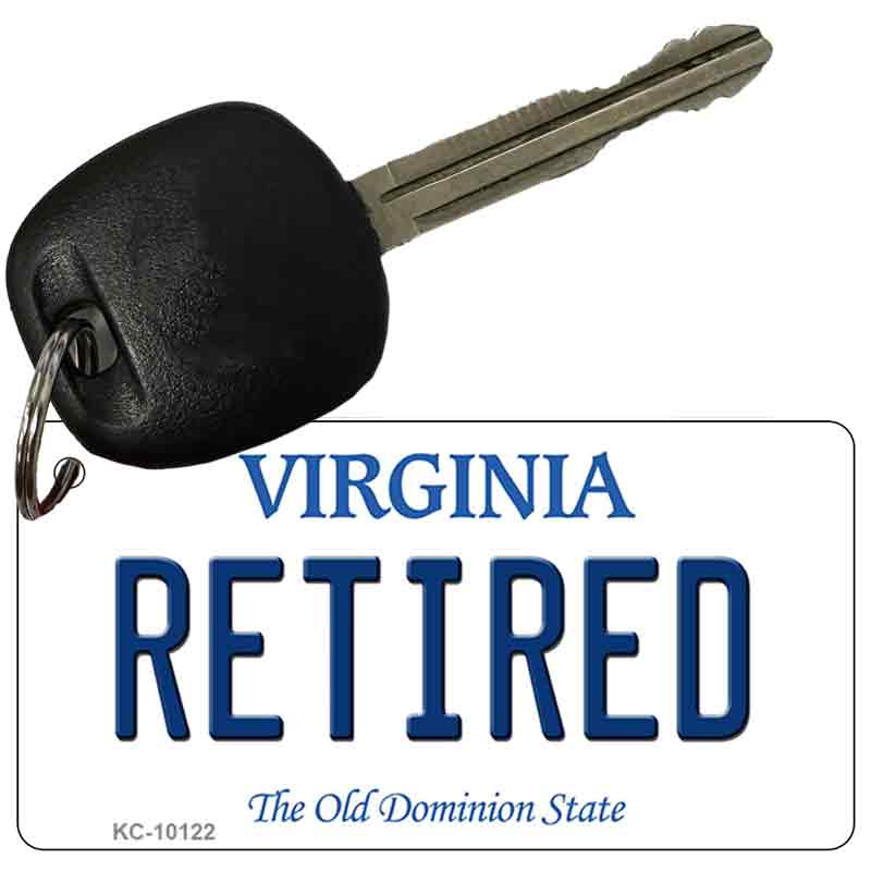 Retired Virginia State License Plate Tag Key Chain KC-10122