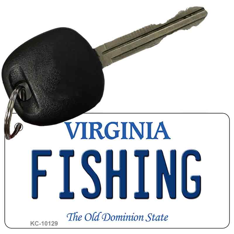 Fishing Virginia State License Plate Tag Key Chain KC-10129