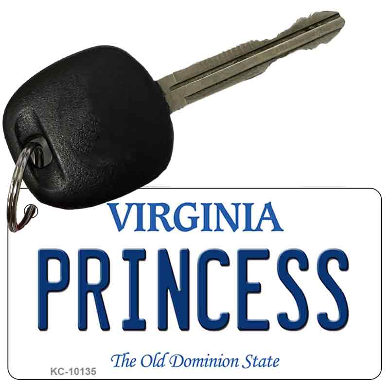 Princess Virginia State License Plate Tag Key Chain KC-10135