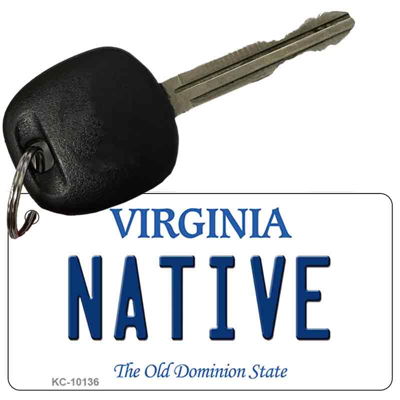 Native Virginia State License Plate Tag Key Chain KC-10136