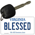 Blessed Virginia State License Plate Tag Key Chain KC-10137