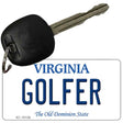 Golfer Virginia State License Plate Tag Key Chain KC-10138