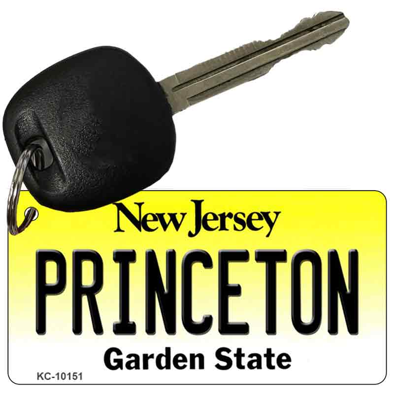 Princeton New Jersey State License Plate Tag Key Chain KC-10151