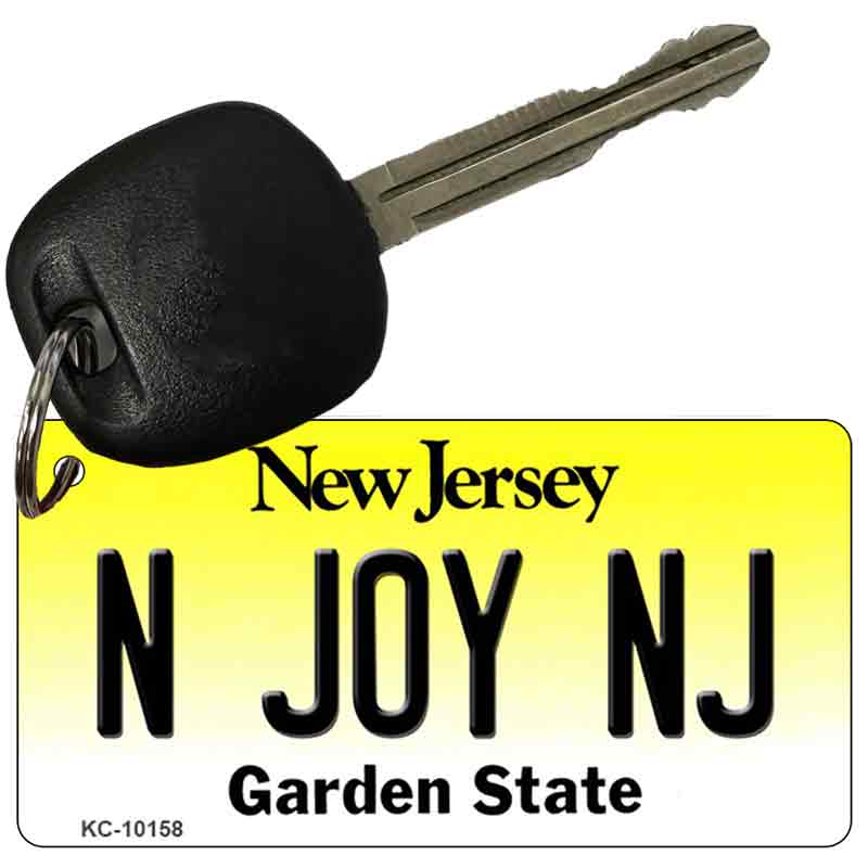 N Joy NJ New Jersey State License Plate Tag Key Chain KC-10158