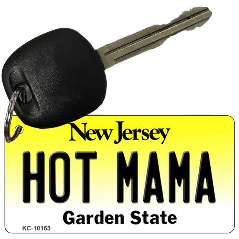 Hot Mama New Jersey State License Plate Tag Key Chain KC-10163