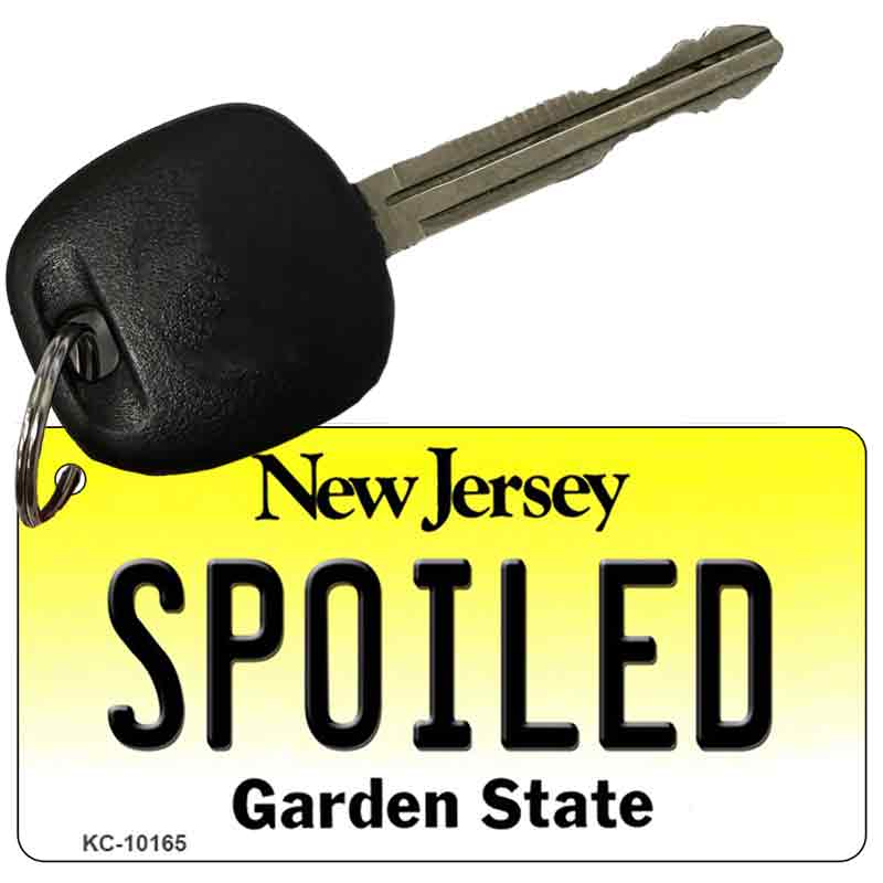 Spoiled New Jersey State License Plate Tag Key Chain KC-10165