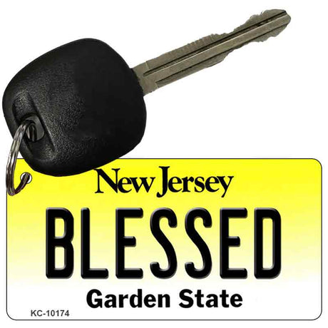 Blessed New Jersey State License Plate Tag Key Chain KC-10174