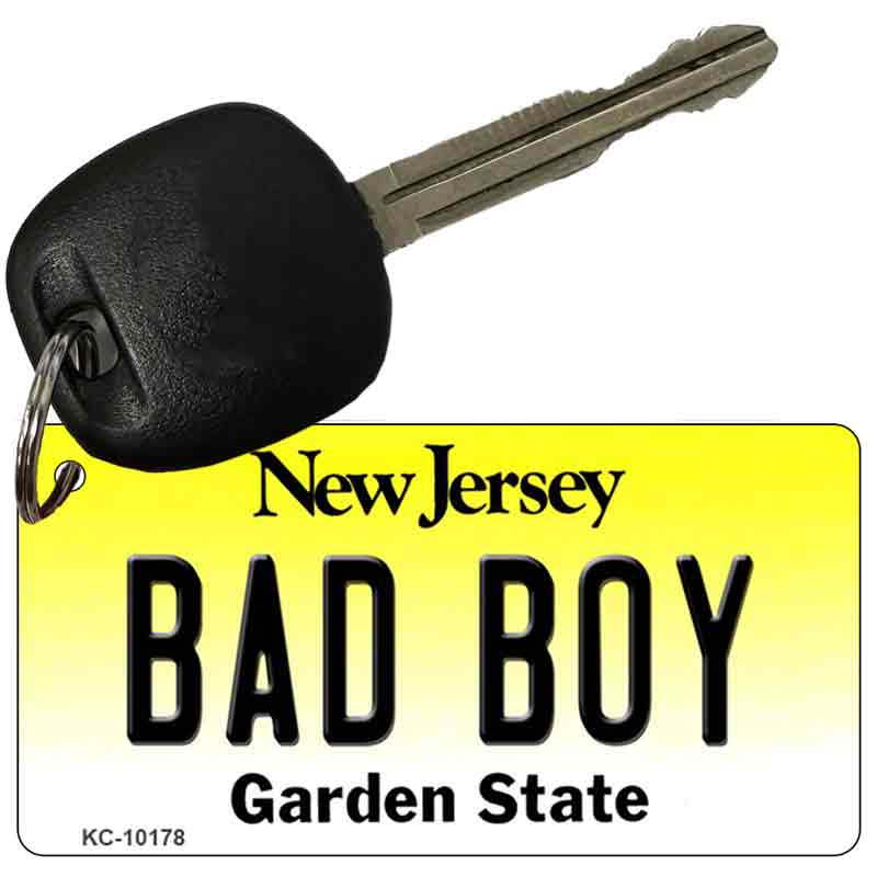 Bad Boy New Jersey State License Plate Tag Key Chain KC-10178