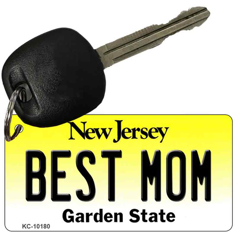 Best Mom New Jersey State License Plate Tag Key Chain KC-10180