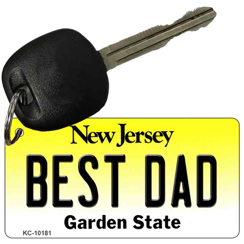 Best Dad New Jersey State License Plate Tag Key Chain KC-10181