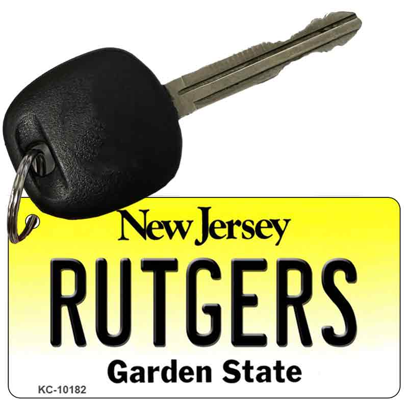 Rutgers New Jersey State License Plate Tag Key Chain KC-10182