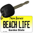 Beach Life New Jersey State License Plate Tag Key Chain KC-10183