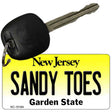 Sandy Toes New Jersey State License Plate Tag Key Chain KC-10184