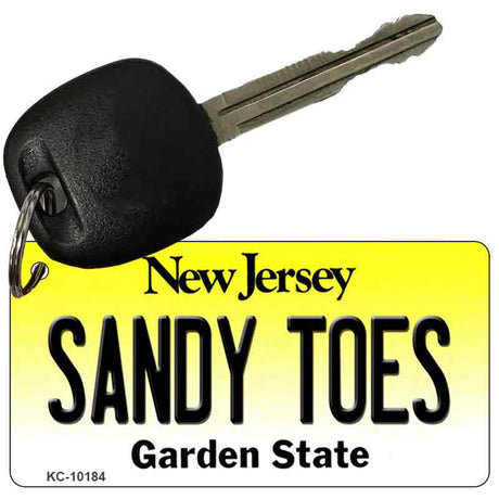 Sandy Toes New Jersey State License Plate Tag Key Chain KC-10184