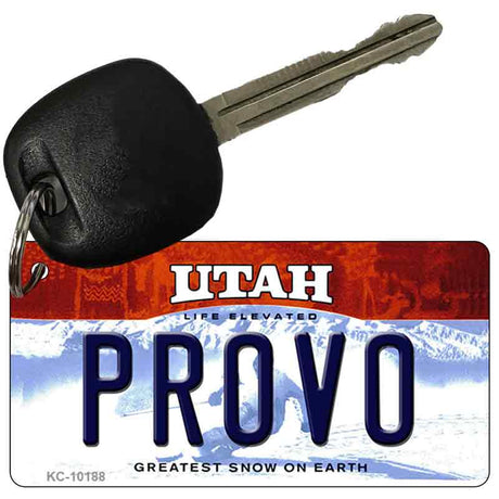 Provo Utah State License Plate Tag Key Chain KC-10188