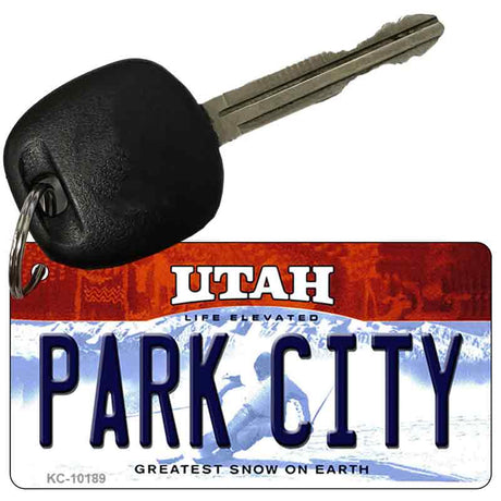 Park City Utah State License Plate Tag Key Chain KC-10189