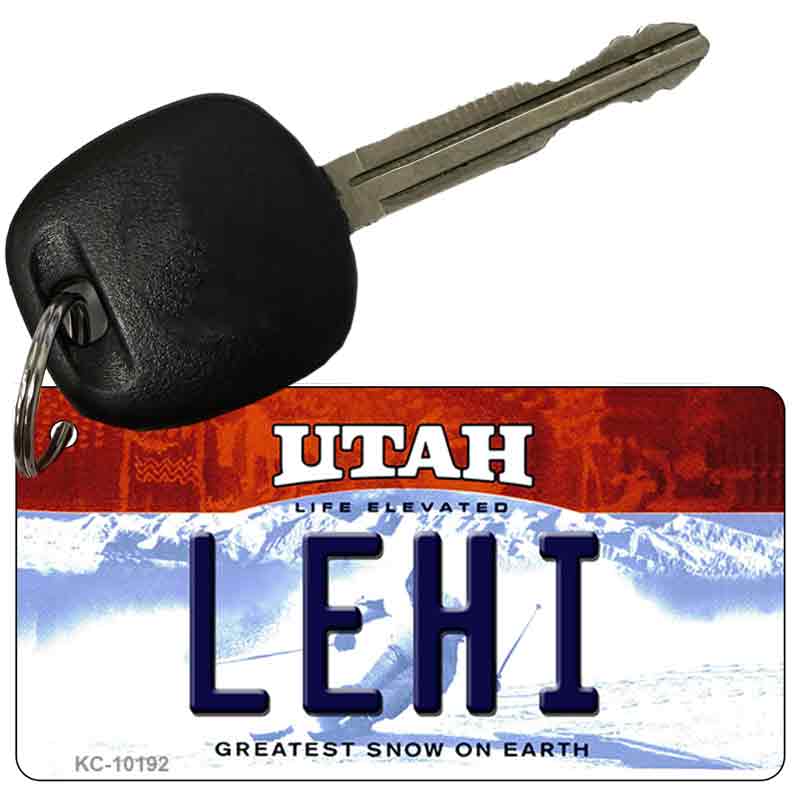 Lehi Utah State License Plate Tag Key Chain KC-10192