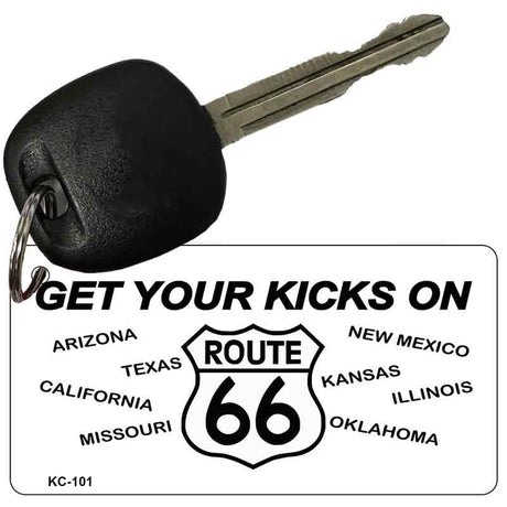 Get Your Kicks Route 66 Novelty Aluminum Key Chain KC-101