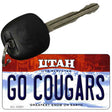 Go Cougars Utah State License Plate Tag Key Chain KC-10201