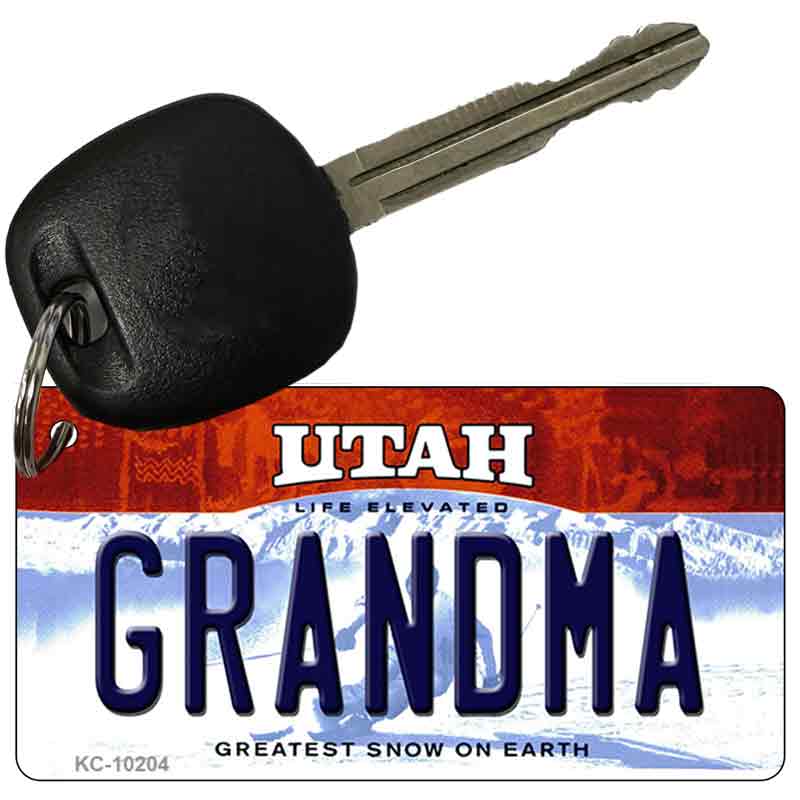 Grandma Utah State License Plate Tag Key Chain KC-10204