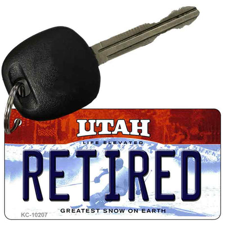 Retired Utah State License Plate Tag Key Chain KC-10207