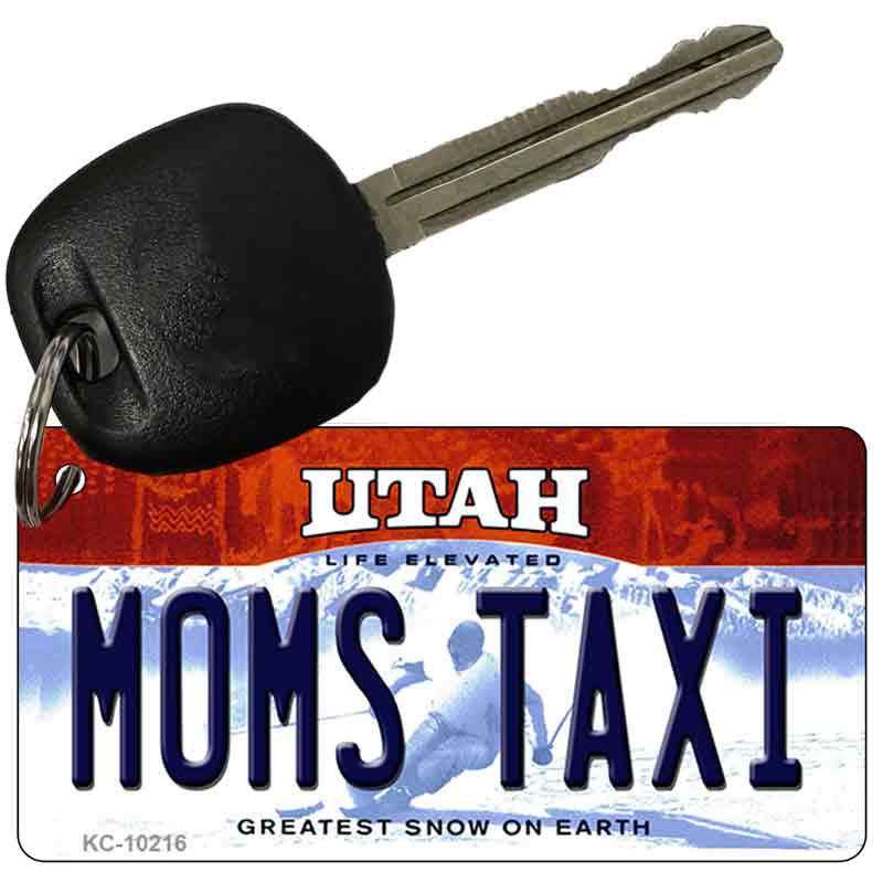 Moms Taxi Utah State License Plate Tag Key Chain KC-10216