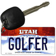 Golfer Utah State License Plate Tag Key Chain KC-10220