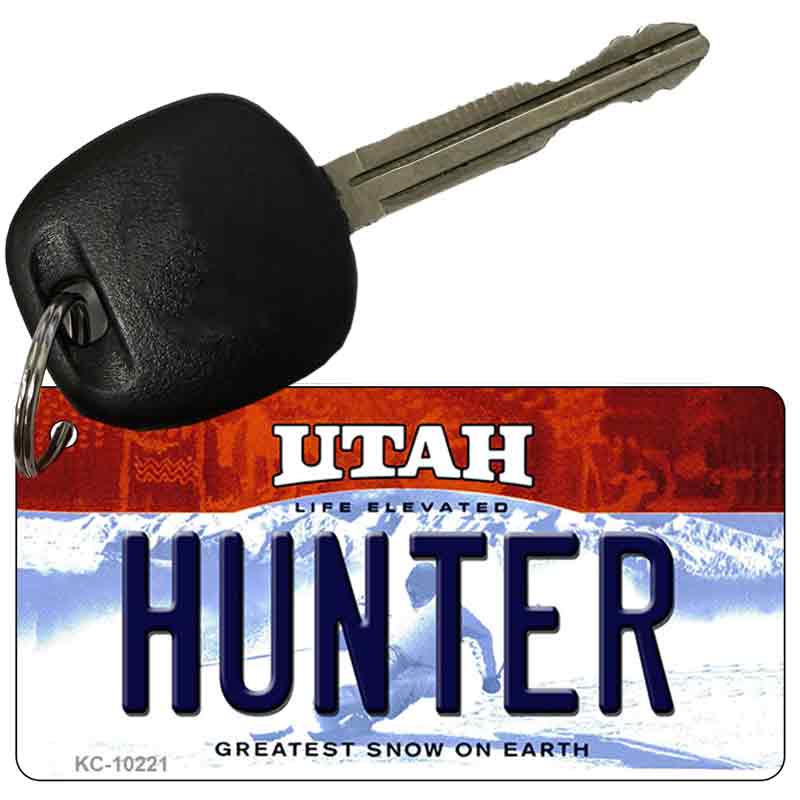 Hunter Utah State License Plate Tag Key Chain KC-10221