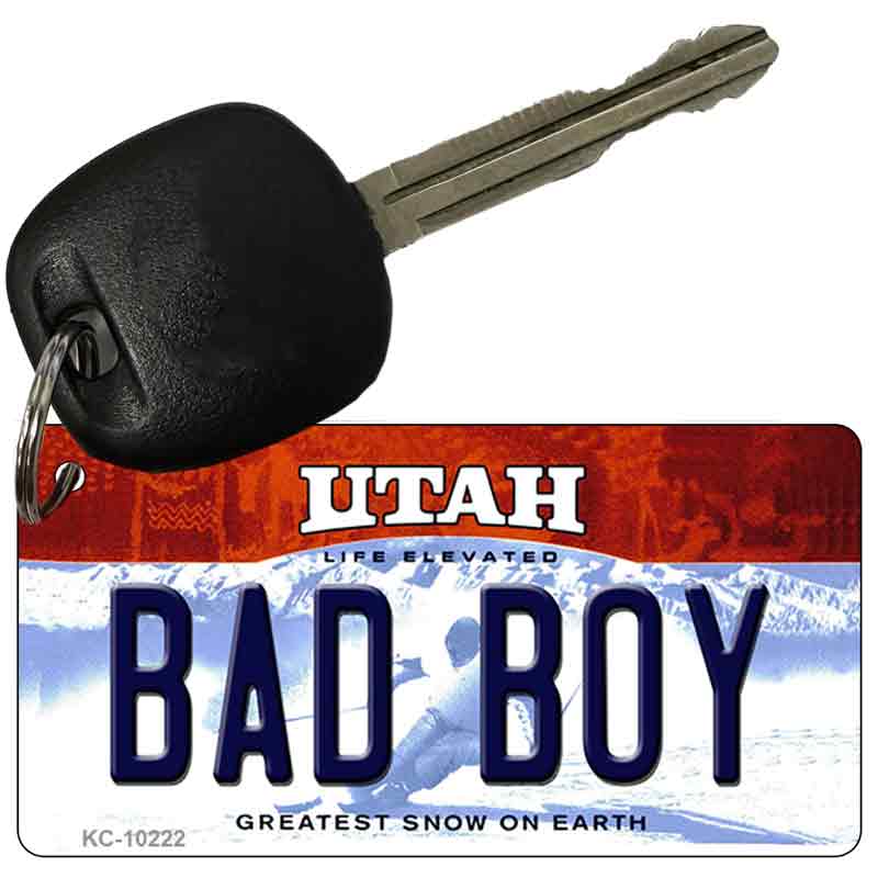 Bad Boy Utah State License Plate Tag Key Chain KC-10222