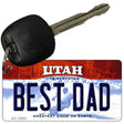 Best Dad Utah State License Plate Tag Key Chain KC-10225