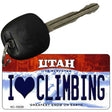 I Love Climbing Utah State License Plate Tag Key Chain KC-10230