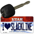 I Love Slackline Utah State License Plate Tag Key Chain KC-10237