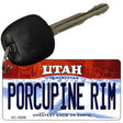 Porcupine Rim Utah State License Plate Tag Key Chain KC-10239